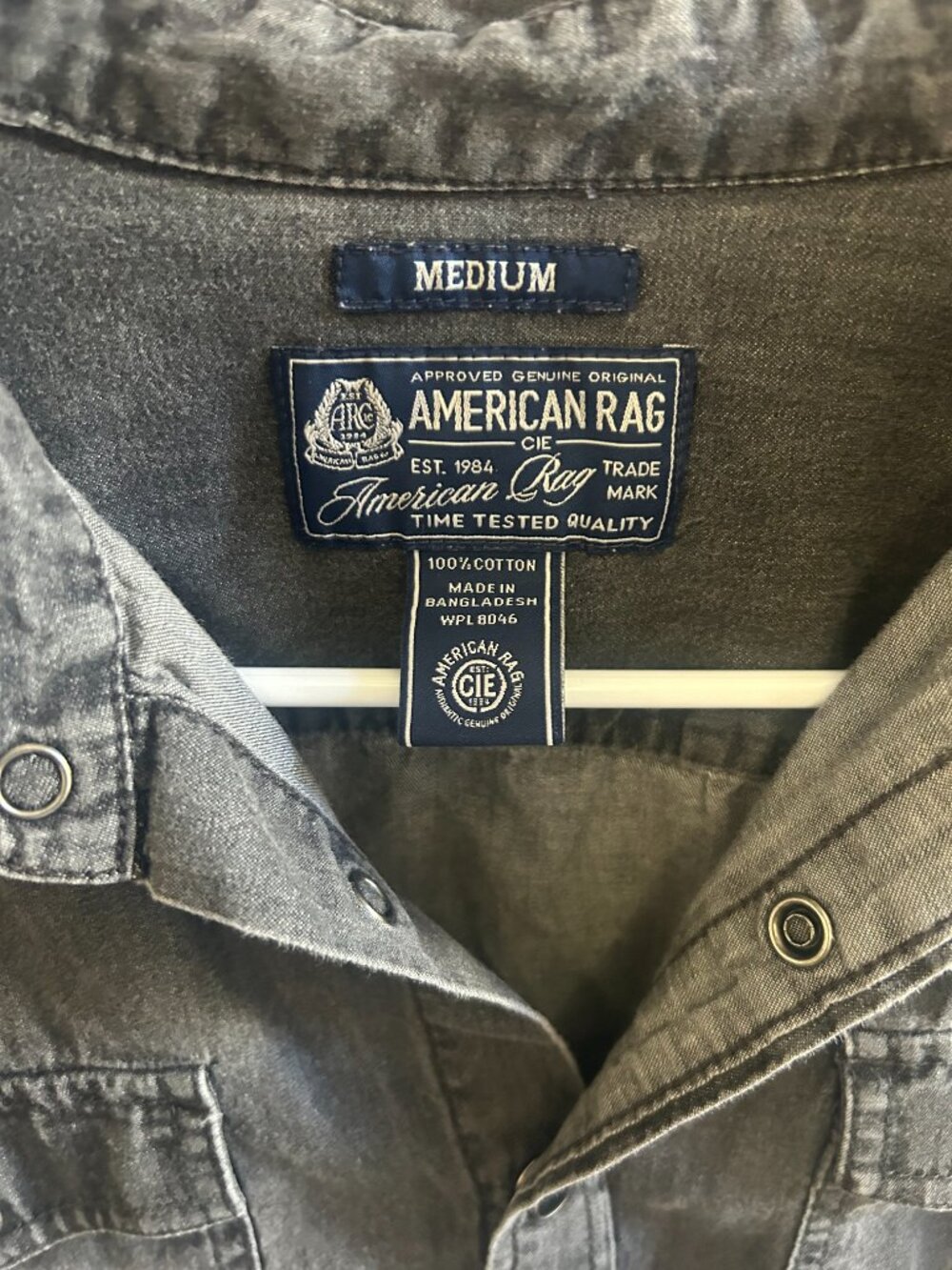 American Rag CIE Long Sleeve Poplin Button Down Shirt - Picture 2 of 3